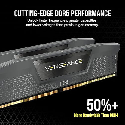CORSAIR VENGEANCE DDR5 RAM 64GB (2x32GB) 5600MHz CL40 AMD EXPO iCUE Compatible Computer Memory - Gray (CMK64GX5M2B5600Z40)