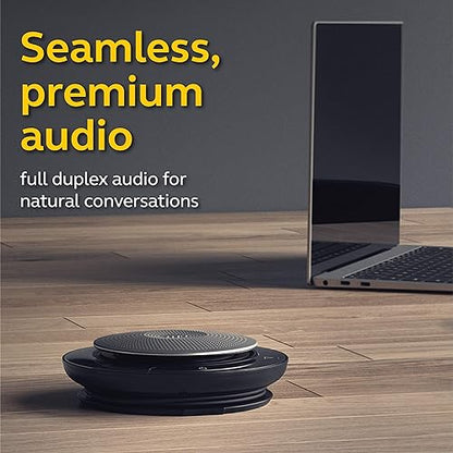 Jabra Speak 750 UC Wireless Bluetooth Speakerphone with Link 370 USB Adapter – Portable Conference Speaker for Holding Meetings Anywhere with Premium Audio - Certified for Zoom & Google Meet Speak 750 UC Optimized