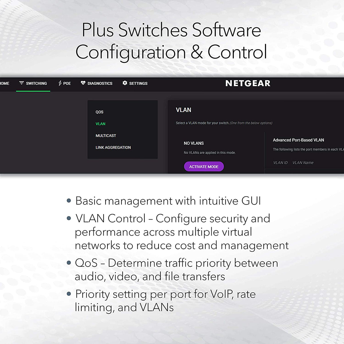 NETGEAR 8 Port PoE Gigabit Ethernet Plus Switch (GS308EPP) - with 8 x PoE+ @ 123W, Desktop or Wall Mount Plus 8 Port | 8xPoE+ 123W