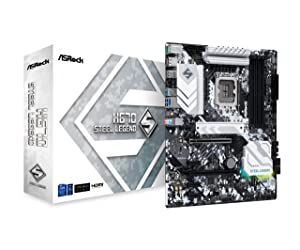 ASRock Motherboard H670 Steel Legend Intel H670 Series CPU (LGA1700) Compatible H670 ATX Motherboard