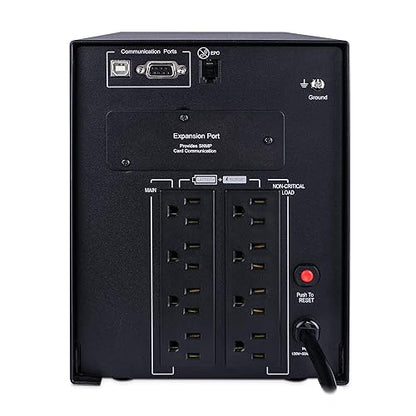 CyberPower PR1000LCD Smart App Sinewave UPS System, 1000VA/1000W, 8 Outlets, AVR, Mini-Tower 1000VA UPS System