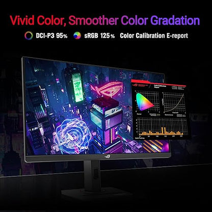 ASUS ROG Strix 27” 1440P USB-C HDR Gaming Monitor (XG27ACMG) - QHD (2560x1440), 270Hz, 1ms, Fast IPS, Extreme Low Motion Blur Sync, G-SYNC Compatible, DisplayWidget, Tripod Socket, 3 yr Warranty 27" Fast IPS QHD 270 Hz G-SYNC USB-C