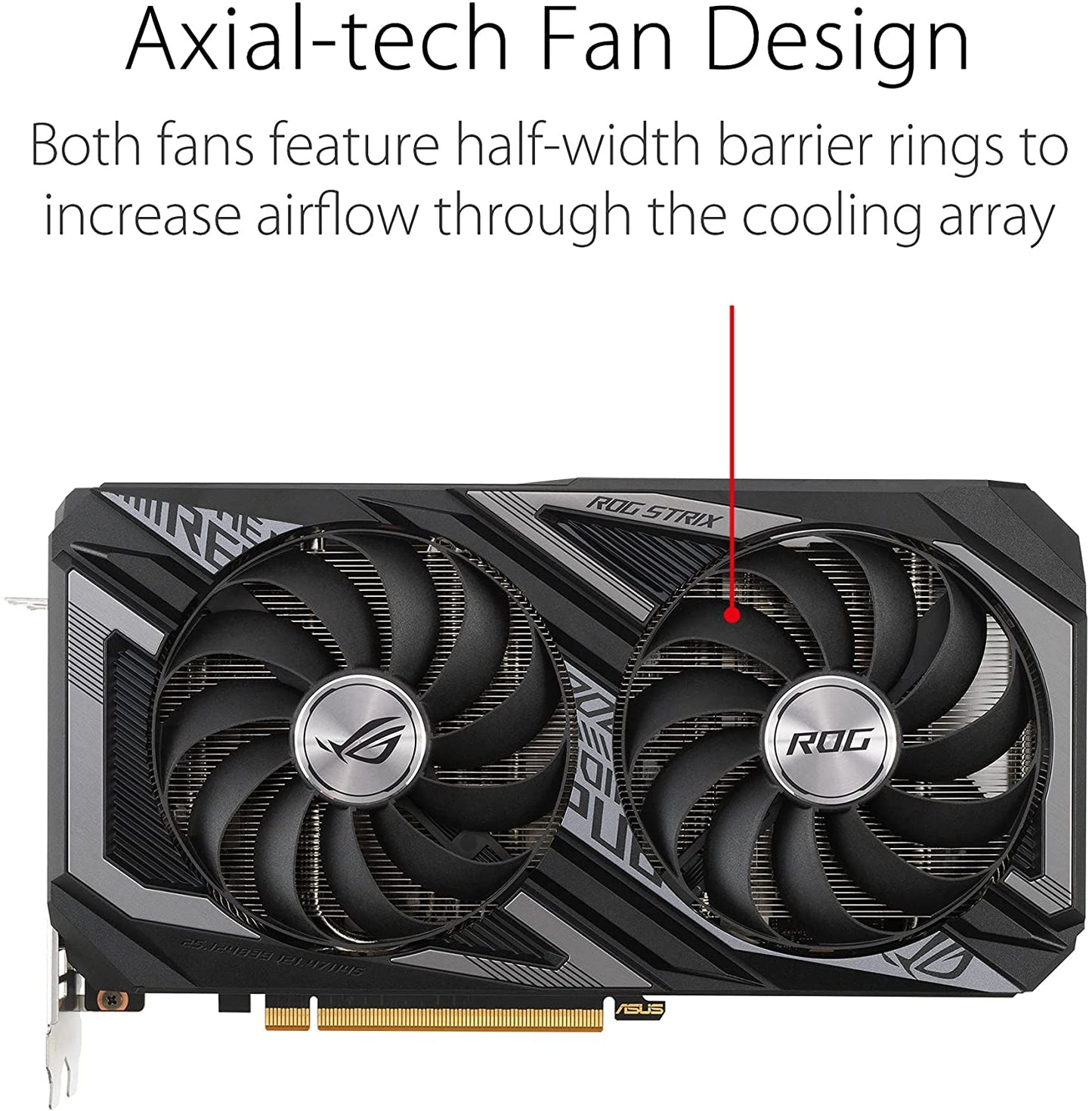 ASUS ROG Strix AMD Radeon RX 6600 XT OC Edition Gaming Graphics Card (AMD RDNA 2, PCIe 4.0, 8GB GDDR6, HDMI 2.1, DisplayPort 1.4a, Axial-tech Fan Design, Super Alloy Power II, GPU Tweak II)