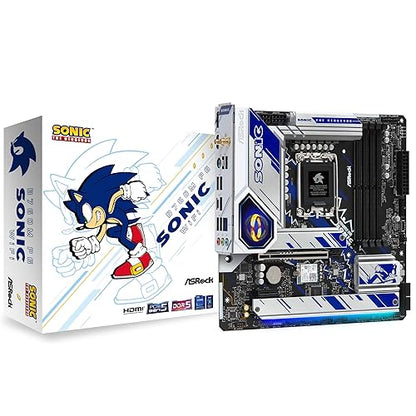 ASRock B760M PG Sonic WiFi Motherboard 7200 MHz DDR5 XMP & Expo Support 12+1+1 Phase Design with Dr.MOS PCIe 5.0 + Surface-Mount Tech USB 3.2 Gen2 Type-C Header M.2 192 GB