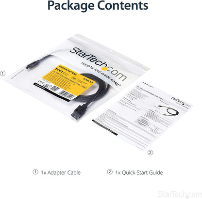 StarTech.com USB C to eSATA Cable - 3 ft / 1m - 5Gbp - for HDD/SSD/ODD - External Hard Drive Adapter - USB 3.0 to eSATA Converter (USB3C2ESAT3)