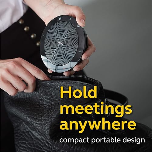 Jabra Speak 510 MS Wireless Bluetooth Speakerphone – Outstanding Sound Quality, Portable Conference Speaker for Holding Meetings Anywhere - Certified for Microsoft Teams Speak 510 Skype Optimized
