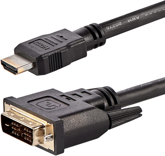 StarTech.com 6ft (1.8m) HDMI to DVI Cable, DVI-D to HDMI Display Cable (1920x1200p), 10 Pack, Black, 19 Pin HDMI to DVI-D Cable Adapter M/M, Digital Monitor Cable, DVI to HDMI Cord (HDMIDVIMM610PK) 6 ft / 2 m 10 pack