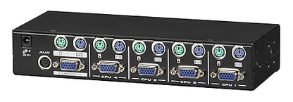 Black Box KVM Switch 4PT Single-Monitor, VGA, PS/2, Desktop, Cables Incl
