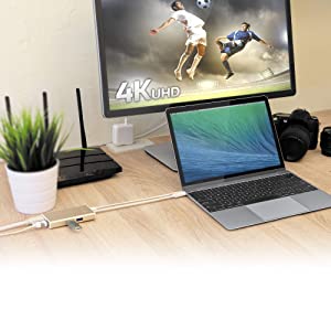 J5 create USB Type-C Multi-Adapter by j5create | Multi-Port with 4K HDMI Output 2 USB 3.0, Type C Connector | Compatible with Type C Windows Laptops, MacBook, Chromebook (Silver) JCA374-FBA