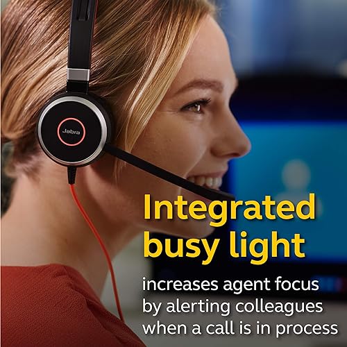 Jabra Evolve 40 MS Professional Wired Headset, Mono – Telephone Headset for Greater Productivity, Superior Sound for Calls and Music, 3.5mm Jack/USB Connection, All-Day Comfort Design, MS Optimized Mono Speaker MS Teams Optimized