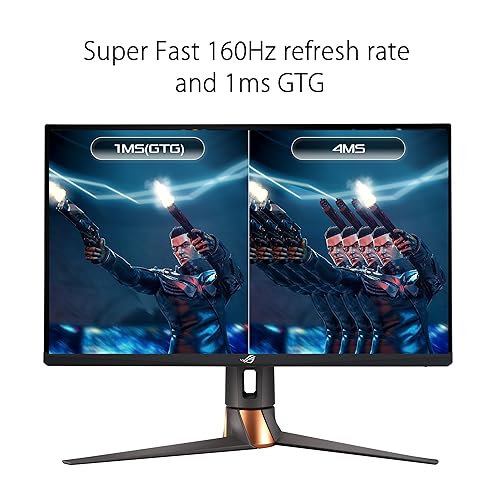 ASUS ROG Swift 27” 4K Gaming Monitor (PG27UQR) - UHD (3840 x2160), Fast IPS, 160Hz (Above 144Hz), 1ms, FreeSync Premium Pro, Variable Overdrive, DisplayPort, HDMI, DisplayHDR 600, 96% DCI-P3
