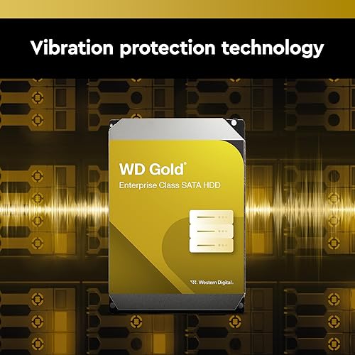 Western Digital 20TB WD Gold Enterprise Class SATA Internal Hard Drive HDD - 7200 RPM, SATA 6 Gb/s, 512 MB Cache, 3.5" - WD203KRYZ