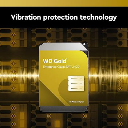 Western Digital 20TB WD Gold Enterprise Class SATA Internal Hard Drive HDD - 7200 RPM, SATA 6 Gb/s, 512 MB Cache, 3.5" - WD203KRYZ