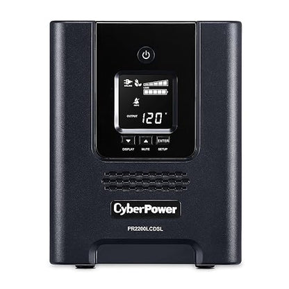 CyberPower PR2200LCDSL Smart App Sinewave UPS System, 2070VA/1980W, 7 Outlets, AVR, Mini-Tower
