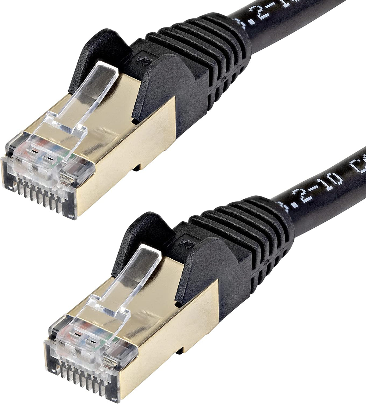 StarTech.com 6ft CAT6a Ethernet Cable - 10 Gigabit Shielded Snagless RJ45 100W PoE Patch Cord - 10GbE STP Network Cable w/Strain Relief - Black Fluke Tested/Wiring is UL Certified/TIA (C6ASPAT6BK) 6 ft / 2m Black