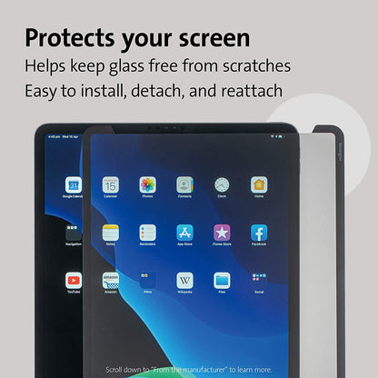Kensington SA129 Screen Protector Designed for iPad Pro 12.9-Inch 2021/2020/2018 Model Edge to Edge Liquid Retina Display, Anti-Glare, Easy Installation with a Washable &amp; Reusable Adhesive (K50721WW), black iPad Pro 12.9-inch (2021/2020/2018)