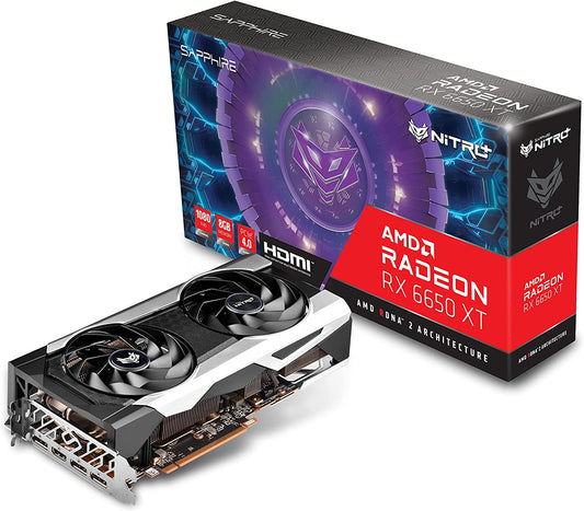 Sapphire technology Sapphire 11319-01-20G Nitro+ AMD Radeon RX 6650 XT Gaming Graphics Card with 8GB GDDR6, AMD RDNA 2