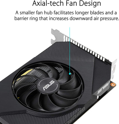 ASUS Phoenix NVIDIA GeForce GTX 1650 OC Edition Gaming Graphics Card (PCIe 3.0, 4GB GDDR6 Memory, HDMI, DisplayPort, DVI-D, Axial-tech Fan Design)