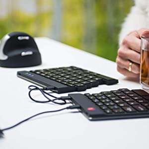 Rgotools R-Go Split Ergonomic Keyboard, QWERTY (US), Black, Wired USB Keyboard (QWERTY (US) / Spilt, Wired/Windows, Linux) Black QWERTY American
