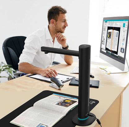 IRIScan Desk 6 Business-Prof.Document,Receipt,Book Scanner,Auto-Flatten &amp; Deskew,32MP,Capture 11x17in,136 Languages OCR,Text to Speech,PDF/Search,PDF/Word/Tiff/Excel,Video Distance Learning,Win&amp;Mac