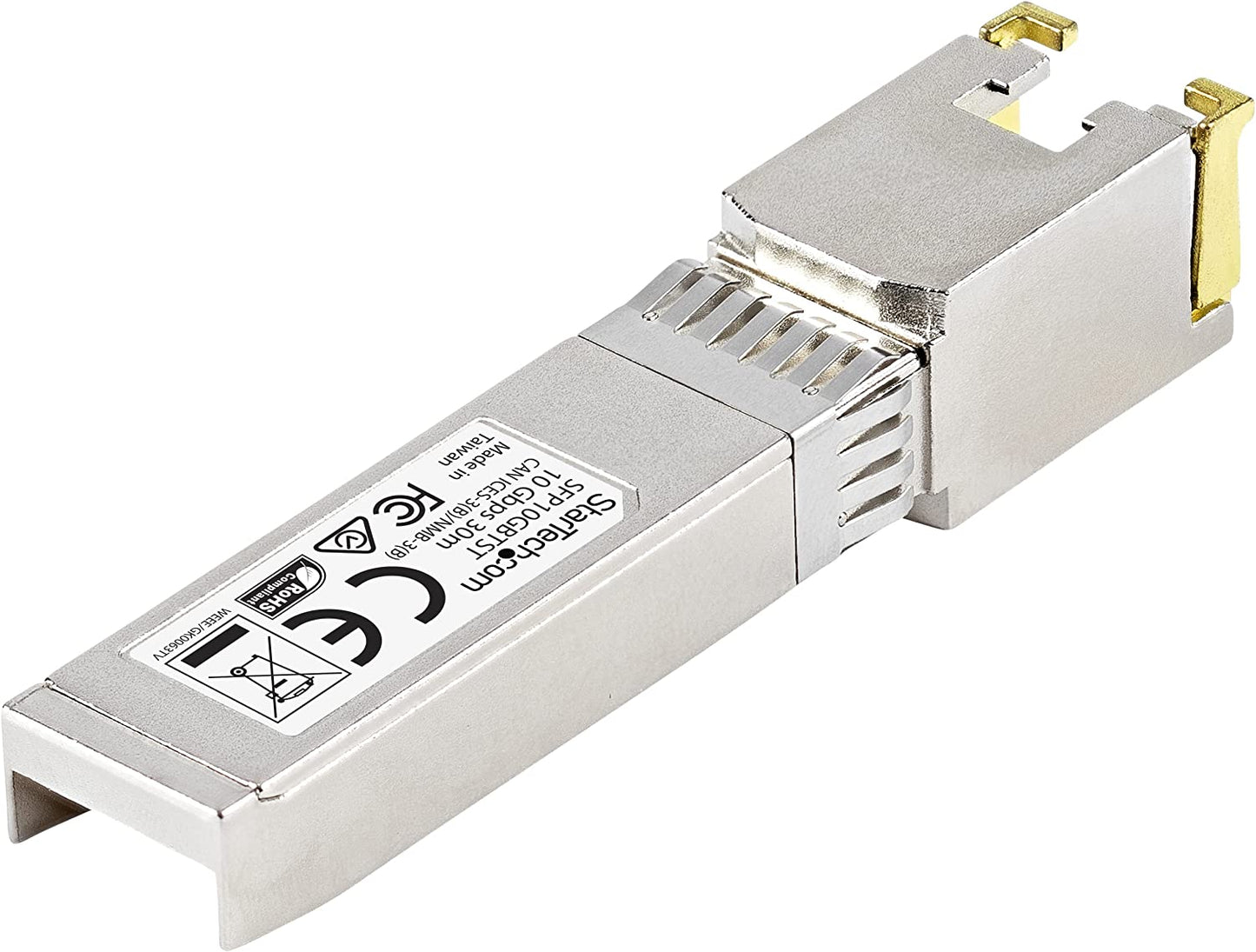 StarTech.com MSA Uncoded Compatible SFP+ Module - 10GBASE-T - SFP to RJ45 Cat6/Cat5e - 10GE Gigabit Ethernet SFP+ - RJ-45 30m -(SFP10GBTST) 10GBase-T Single