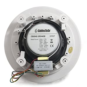 C2g/ cables to go C2G 39907 5 Inch Ceiling Speaker (70V, 8 Ohm), White