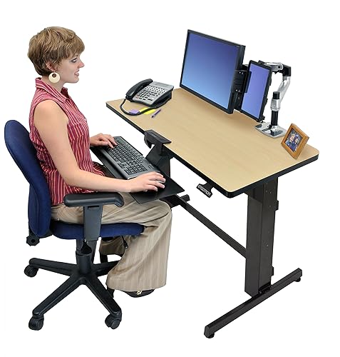 Ergotron WorkFit-D, Sit-Stand Desk (birch)