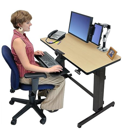 Ergotron WorkFit-D, Sit-Stand Desk (birch)