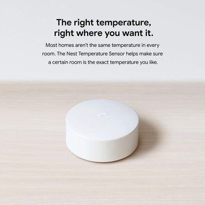 Google Nest Temperature Sensor 3 Pack - Nest Thermostat Sensor - Nest Sensor That Works with Nest Learning Thermostat and Nest Thermostat E - Smart Home