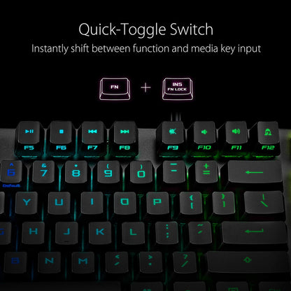 ASUS ROG Strix Scope RX Gaming Keyboard | ROG RX Optical Mechanical Blue Switches, Programmable Macro, Aura Sync RGB Lighting, USB 2.0 Passthrough, IP57 Waterproof &amp; Dust Resistance, Alloy Top Plate ROG Blue Optical Switches