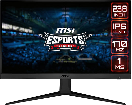 MSI G2412, 24" Gaming Monitor, 1920 x 1080 (FHD), IPS, 1ms, 170Hz, FreeSync Premium, HDMI, Displayport, Tilt 24" G2412