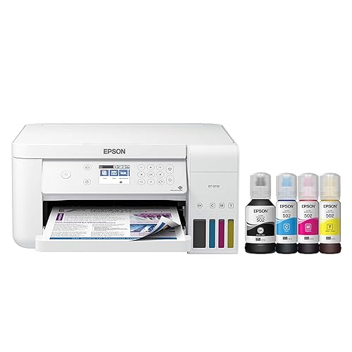 Epson Ecotank Et-3710 Wireless Color Inkjet All-in-One Supertank Printer, White
