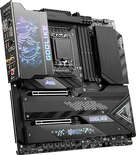 MSI MEG Z790 GODLIKE MAX Gaming Motherboard (Supports 12th/13th/14th Gen Intel Processors, LGA 1700, DDR5, PCIe 5.0, M.2, 10Gbps LAN, USB 3.2 Gen2, Wi-Fi 7, Thunderbolt, E-ATX)