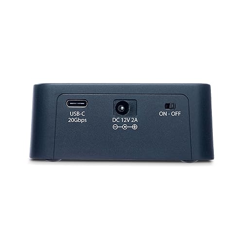 StarTech.com 1:1 M.2 NVMe Drive Duplicator, 90GBpm Standalone M.2 SSD Cloner/Copier, USB-C 3.2 20Gbps M.2 Dual-Bay Drive Dock