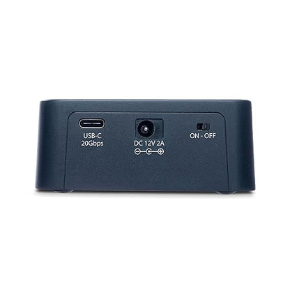 StarTech.com 1:1 M.2 NVMe Drive Duplicator, 90GBpm Standalone M.2 SSD Cloner/Copier, USB-C 3.2 20Gbps M.2 Dual-Bay Drive Dock