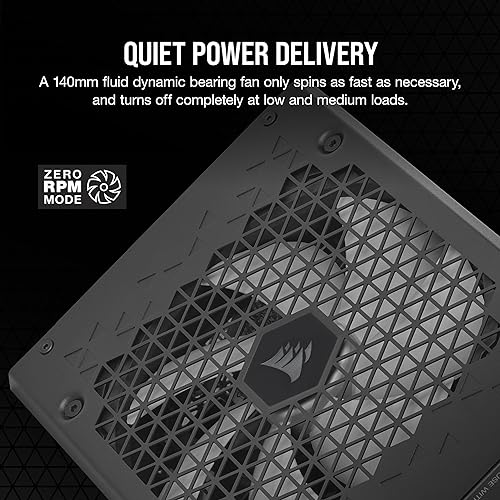 CORSAIR HX1200i Fully Modular Ultra-Low Noise ATX Power Supply - ATX 3.0 & PCIe 5.0 Compliant - Fluid Dynamic Bearing Fan - CORSAIR iCUE Software Compatible - 80 Plus Platinum Efficiency - Black 1200 Watts