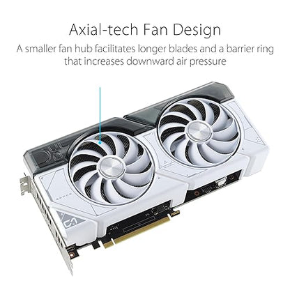 ASUS Dual NVIDIA GeForce RTX 3050 6GB Gaming Graphics Card - PCIe 4.0, 6GB GDDR6 Memory, HDMI 2.1, DisplayPort 1.4a, Native DVI-D, 2-Slot Design, Steel Bracket, IP5X Rating, GPU Tweak III