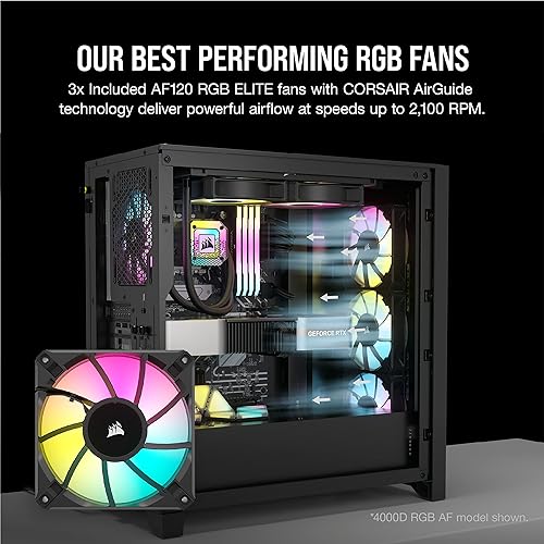 Corsair 5000D RGB Mid-Tower Case - 3X AF120 RGB Fans - Lighting Node PRO - High-Airflow Design - RapidRoute Cable Management - Black