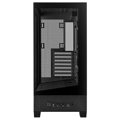ASUS A31 Black ATX Mid-Tower Gaming Case, Dual-Sided Tempered Glass, Frameless Design, BTF Hidden Connectors, 360 AIO Support, 8° Angled Base, ARGB Ready, Optimized Airflow, Seamless Cable Management ATX|Dual-sided Tempered Glass A31|BTF|Black