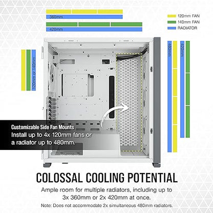CORSAIR iCUE 7000X RGB Full-Tower ATX PC Case, White