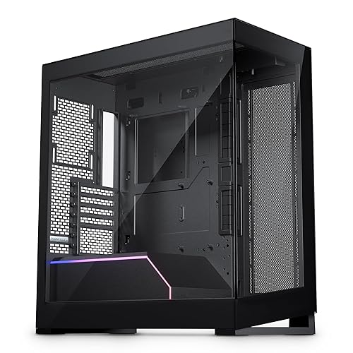Phanteks NV5 (PH-NV523TG_DBK01) Showcase Mid-Tower Chassis, High Airflow Performance, Integrated D/A-RGB Lighting, Seamless Tempered Glass Design, 8 Fan Positions, Black