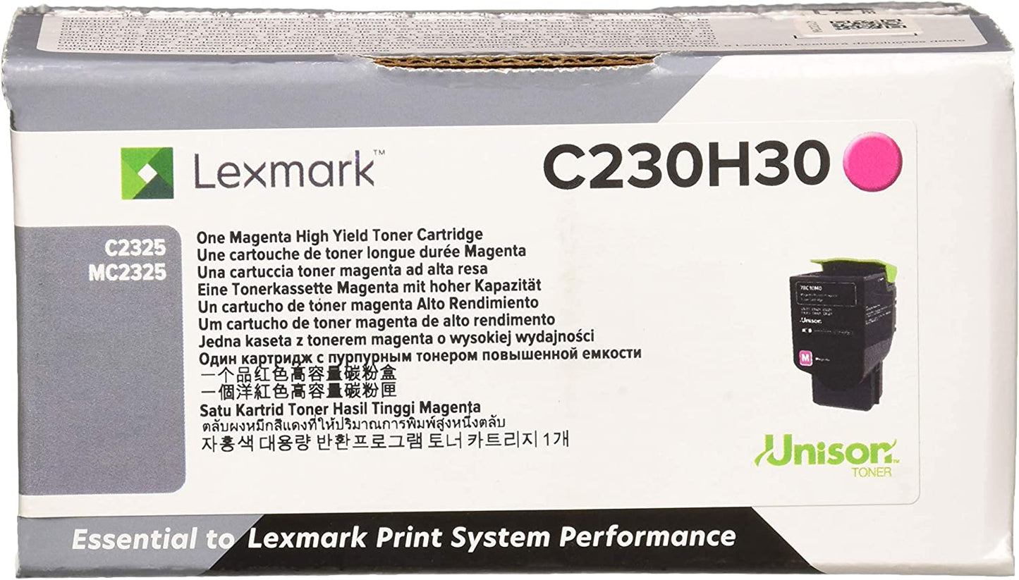 Lexmark C230H30 Magenta High Yield Cartridge Toner, Grey