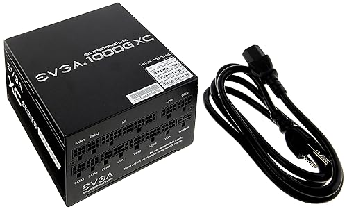 EVGA Supernova 1000G XC, 80 Plus Gold 1000W, Fully Modular, 3 Year Warranty, Includes Power ON Self Tester, Compact 150mm Size, Power Supply 520-5G-1000-K1