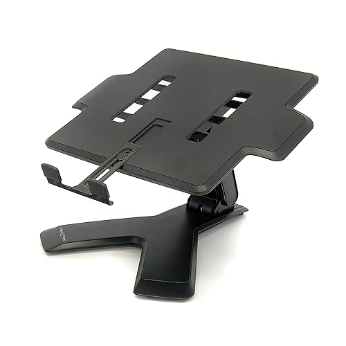 Ergotron – Neo-Flex Elevated Laptop Stand for Desk, 6 Inch Adjustable Height – for Laptops up to 21 Inches – Black