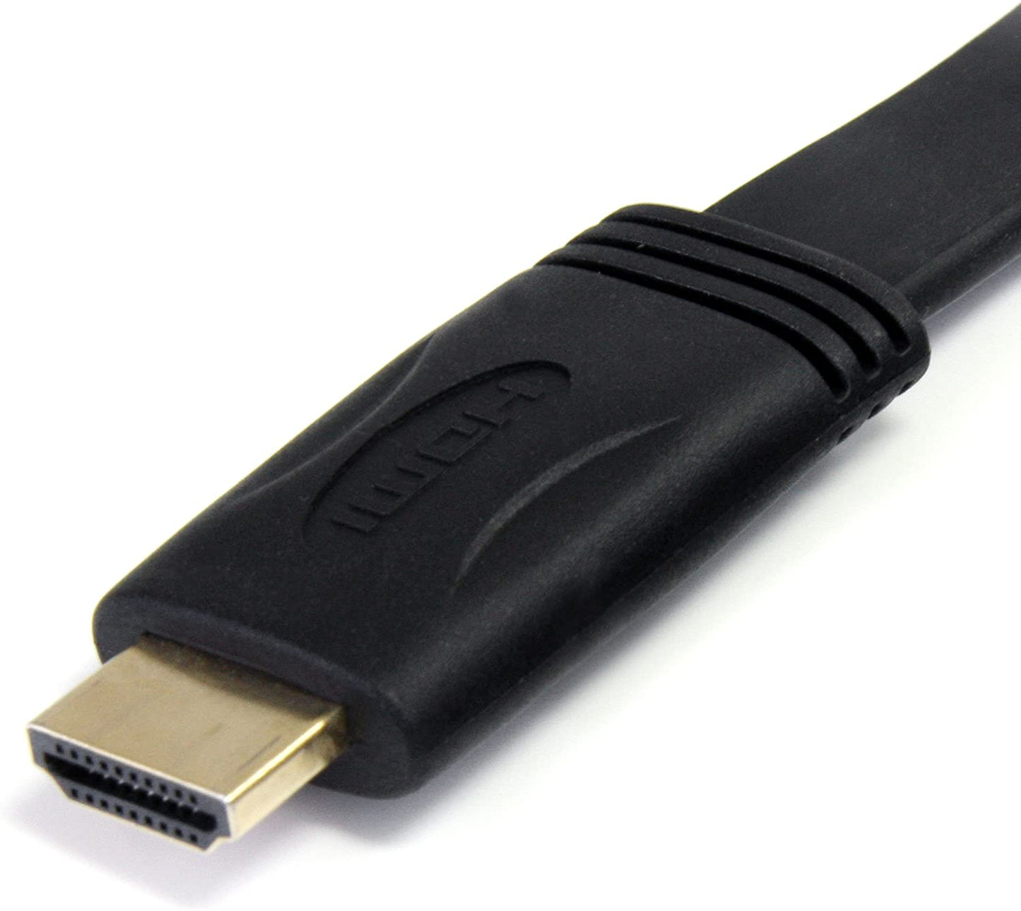 StarTech.com 10 ft Flat High Speed HDMI Cable with Ethernet - Ultra HD 4k x 2k HDMI Cable - HDMI to HDMI M/M - Flat HDMI Cable (HDMIMM10FL) , Black 10 ft / 3m Flat