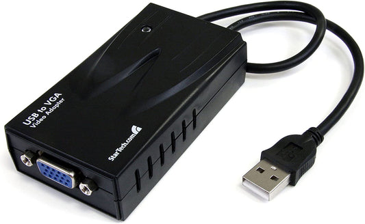 StarTech.com Professional USB to VGA External Dual or Multi Monitor Video Card Adapter - 1920x1200 - USB to VGA External Graphics Card