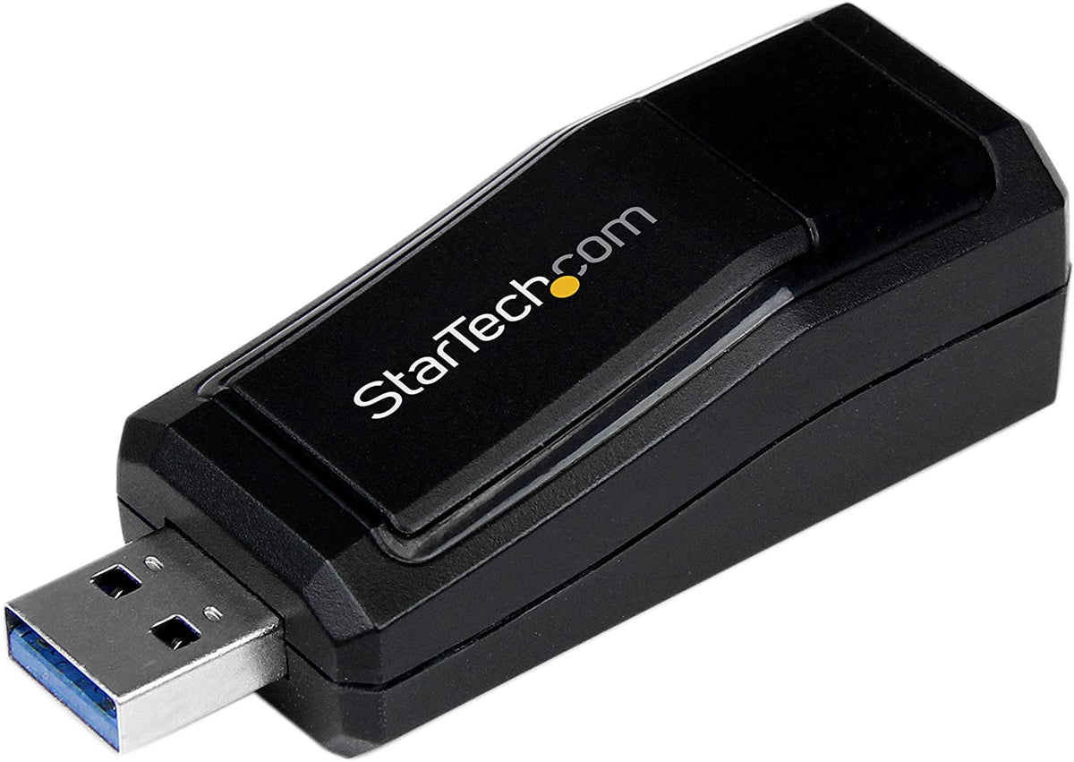 StarTech.com USB 3.0 to Gigabit Ethernet NIC Network Adapter - 10/100/100 Mbps Network Adapter - USB to Ethernet LAN Adapter - USB to RJ45 (USB31000NDS)
