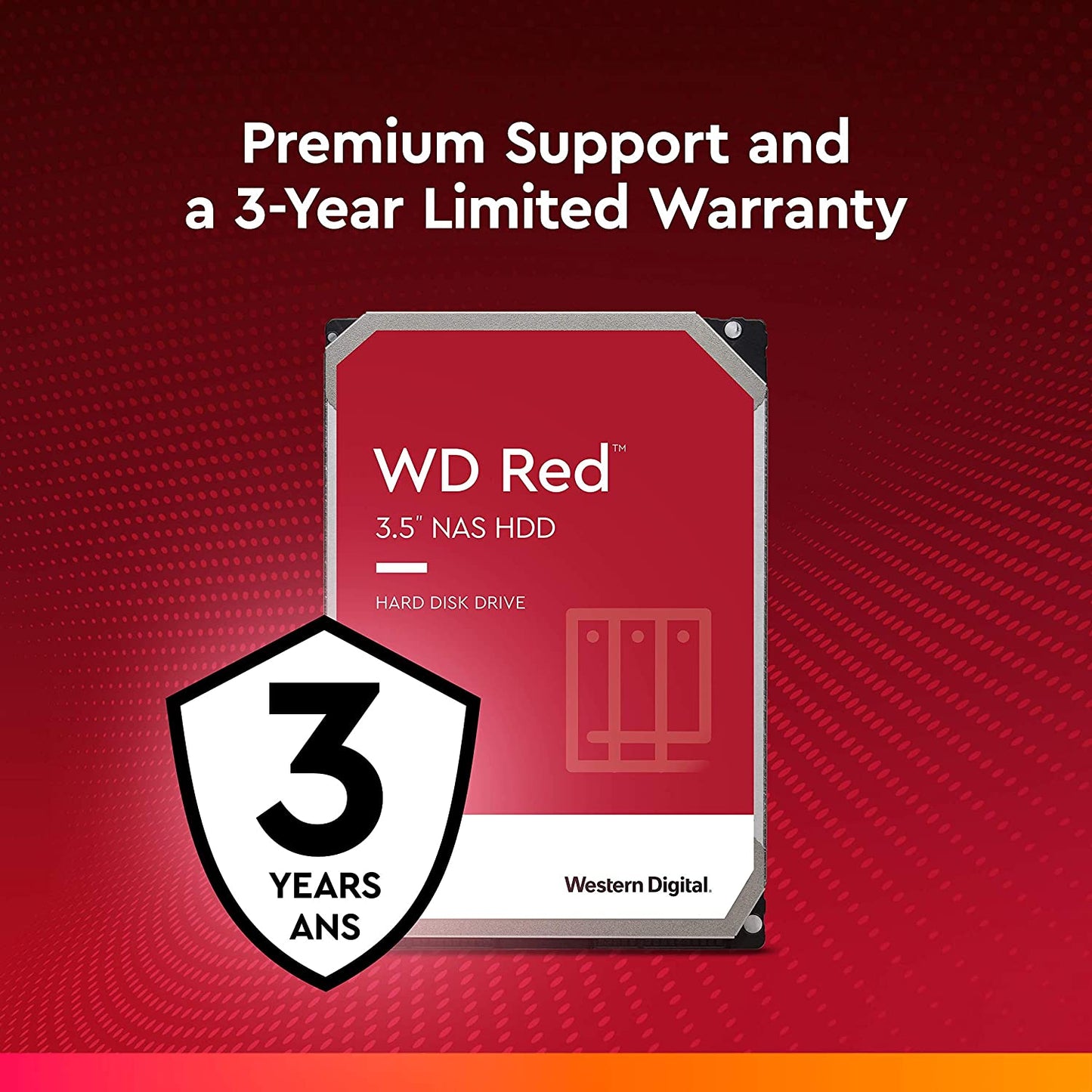 Western Digital 4TB WD Red NAS Internal Hard Drive HDD - 5400 RPM, SATA 6 Gb/s, SMR, 256MB Cache, 3.5" - WD40EFAX