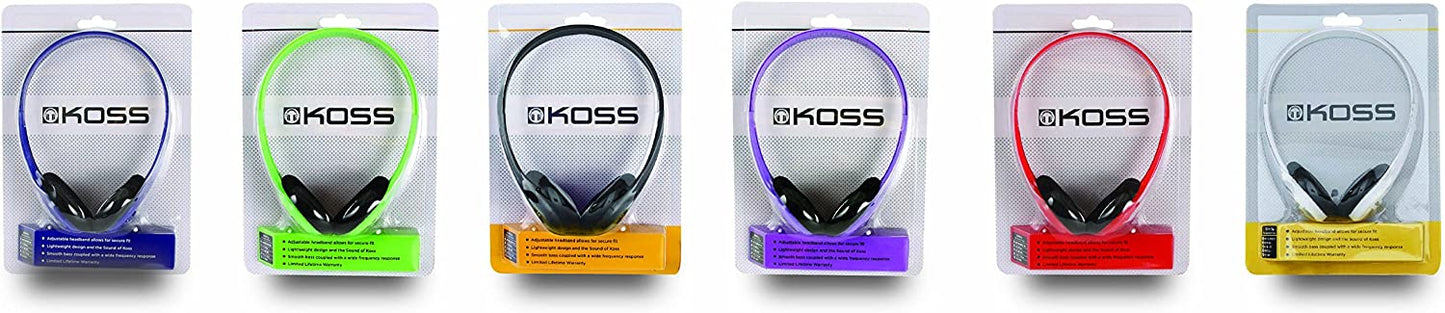 Koss KPH7V Portable On-Ear Headphone with Adjustable Headband - Violet