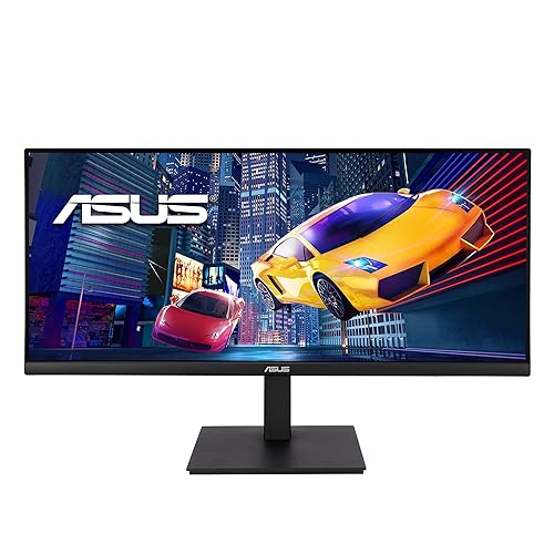 ASUS 34” Ultrawide HDR Gaming Monitor (VP349CGL) - 21:9 UWQHD (3440 x 1440), IPS, 100Hz, 1ms, USB-C w/Power Delivery, FreeSync, Eye Care Plus, VESA Mountable, HDMI, DisplayPort, Height Adjustable 34" IPS UWQHD 21:9 1ms 100Hz HDR USB-C